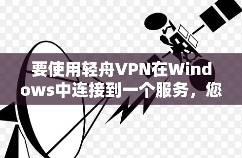要使用轻舟VPN在Windows中连接到一个服务，您可以按照以下步骤操作