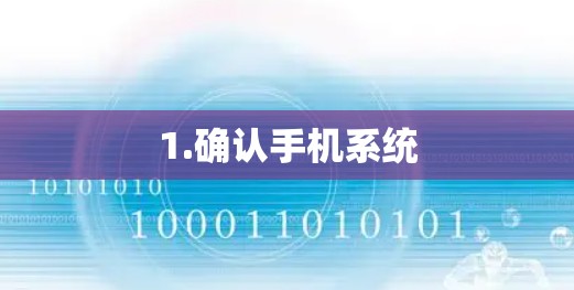 1.确认手机系统