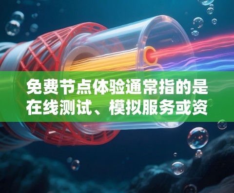 免费节点体验通常指的是在线测试、模拟服务或资源，可以帮助用户进行快速的测试、分析或学习。以下是一些可能的免费节点体验及其功能
