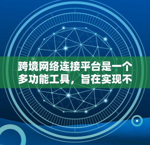 跨境网络连接平台是一个多功能工具，旨在实现不同国家或地区的网络连接，满足商业、教育和教育等需求。以下是对其功能和运作的详细总结
